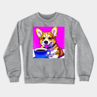 Corgi And Coffee Crewneck Sweatshirt